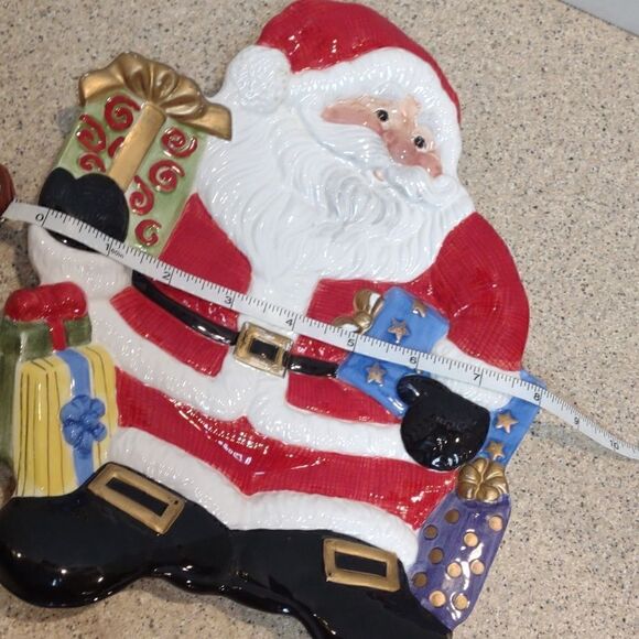 👍 Fitz and Floyd Santa Christmas Plate. C7 - Picture 3 of 6